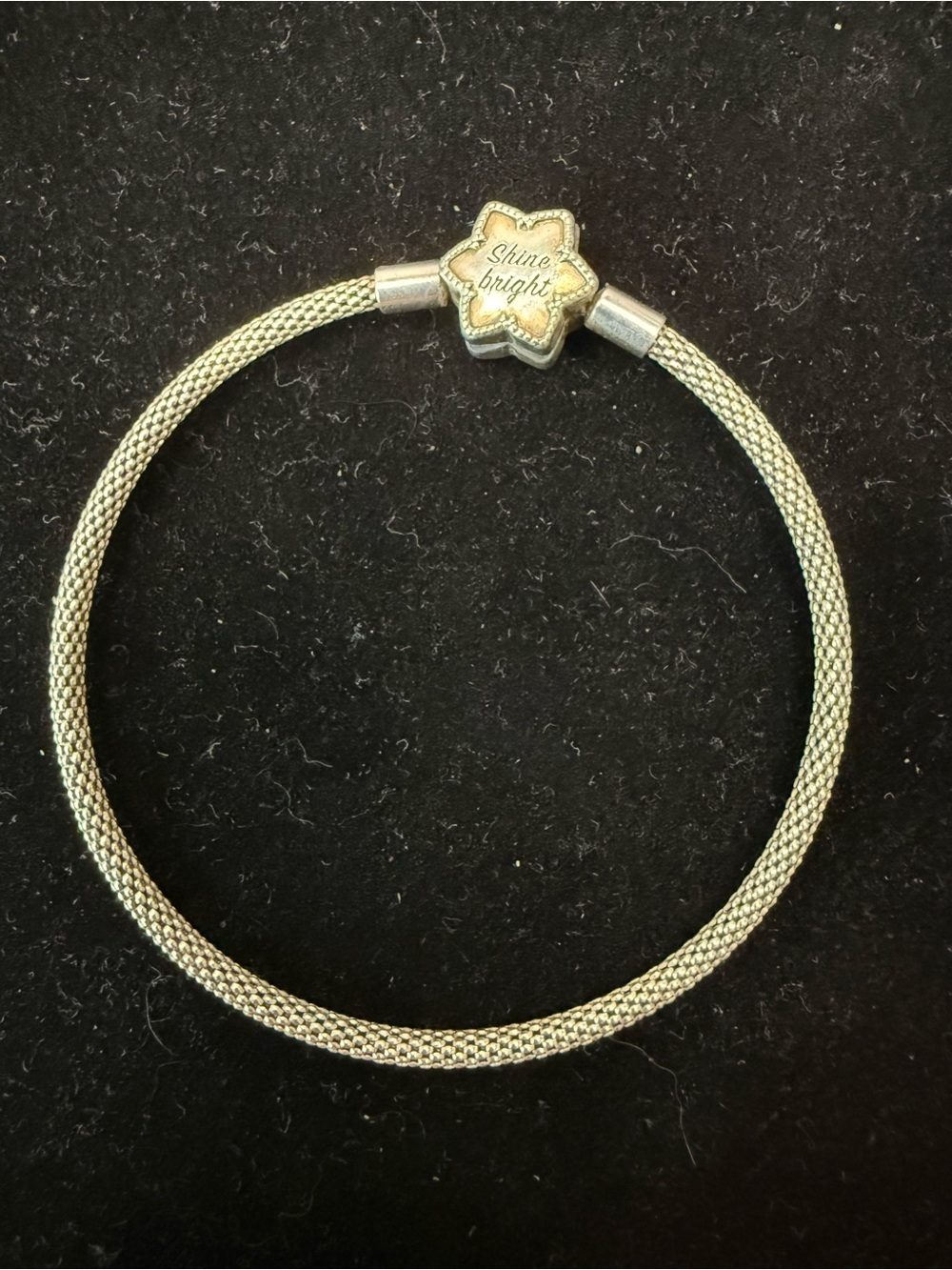 Sterling 925 Pandora Winter Collection Snowflake Shine Bright Mesh Bracelet  904